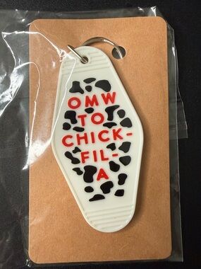 Retro Motel Chick fil a Keychain